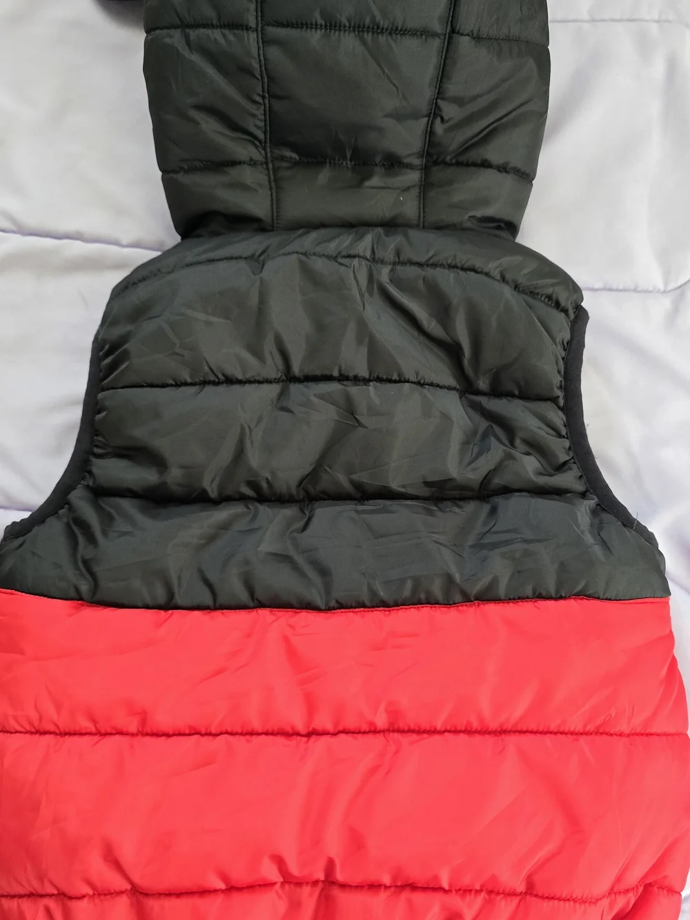 Disney Kids Mickey-Inspired Hooded Puffer Vest - Black and Red Size S